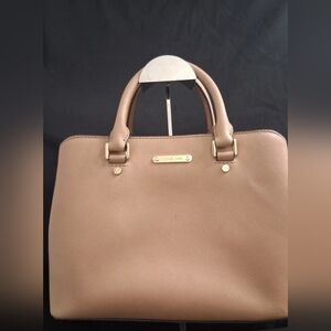 Michael Kors  Saffiano Leather Savannah Satchel Purse in Dark Khaki